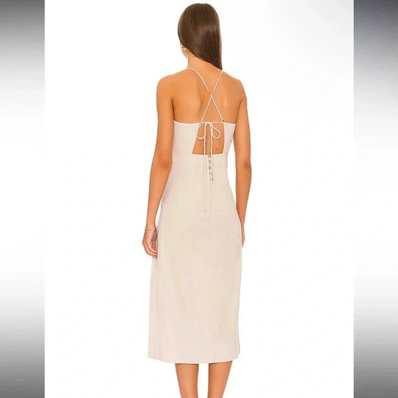 Free People Francesca Midi Dress in Ocean Pearl - Picture 3 of 7